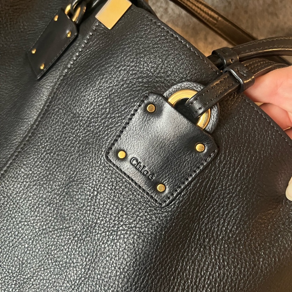 Chloe Vick Tote Black Leather - Picture 9 of 16